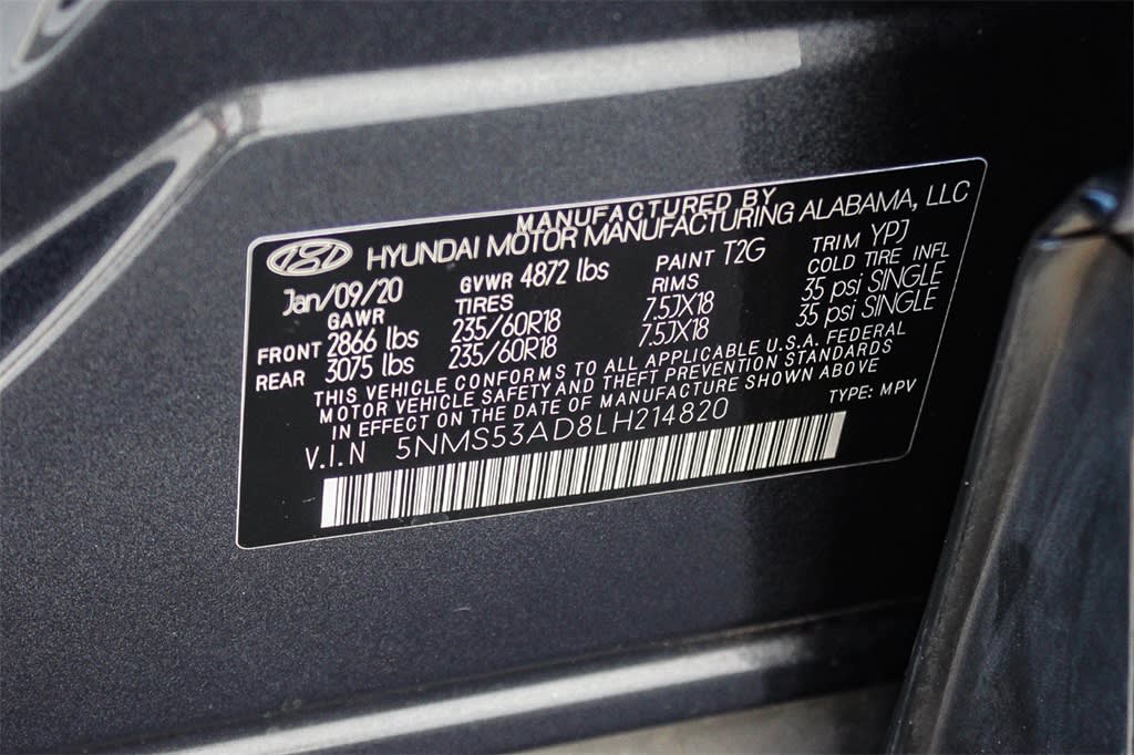 2020 Hyundai Santa Fe Limited 28