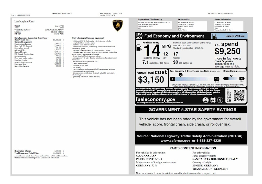 Thumbnail: 2022 Lamborghini Urus - 73