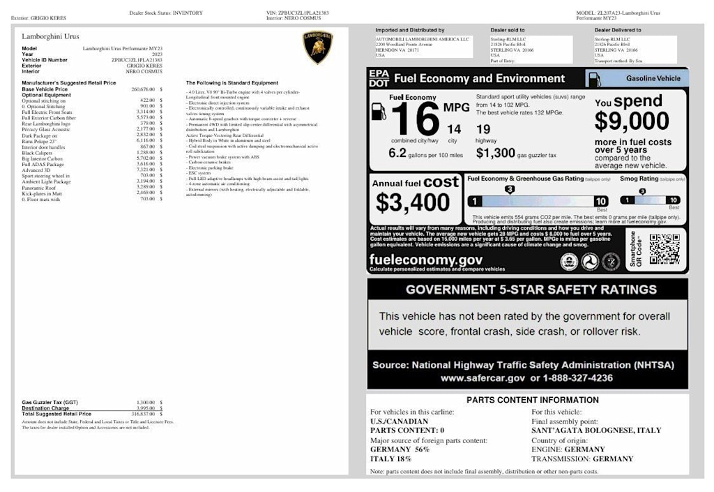 Thumbnail: 2023 Lamborghini Urus - 72