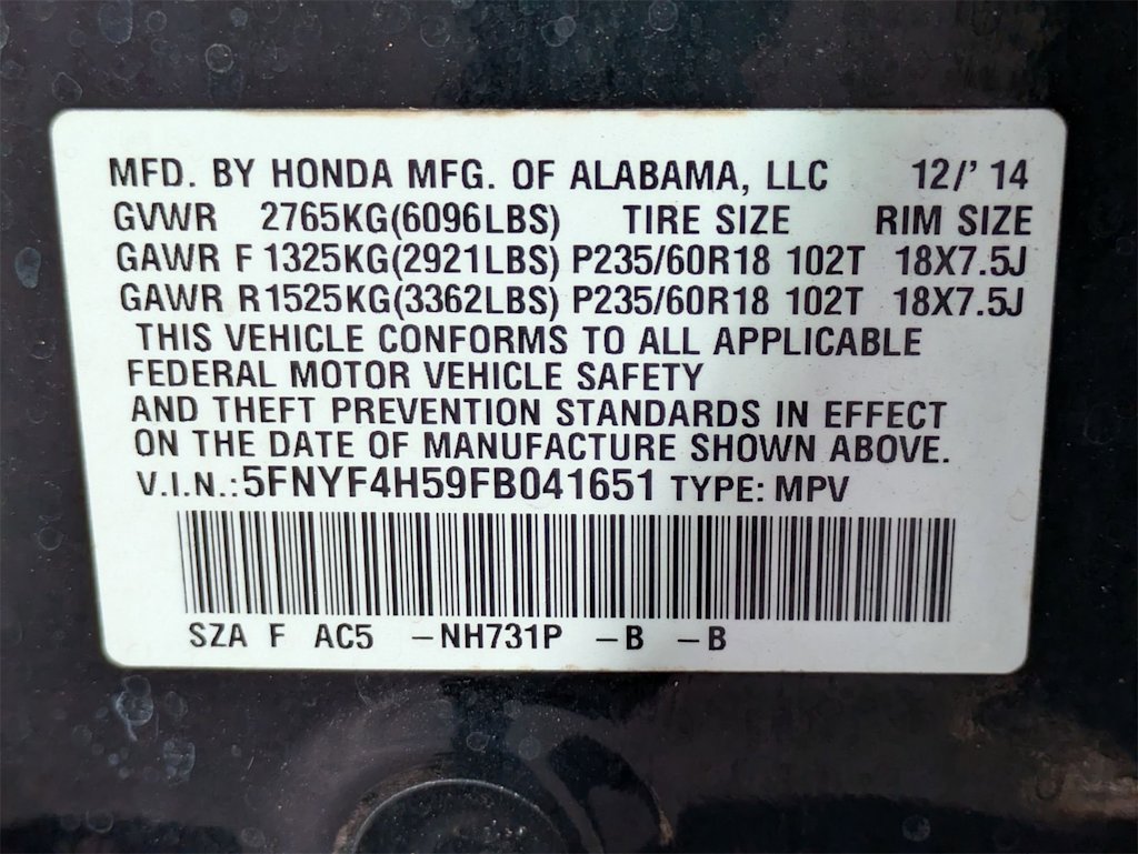 Thumbnail: 2015 Honda Pilot - 7