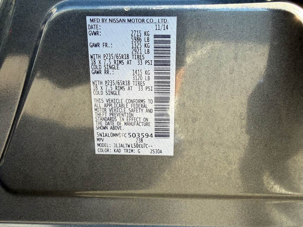 Thumbnail: 2015 INFINITI QX60 - 15