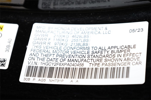 2023 Honda Accord EX-L 19