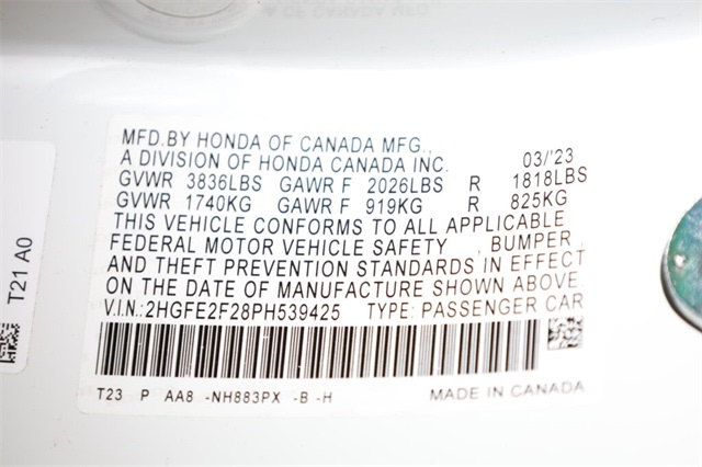2023 Honda Civic LX 19