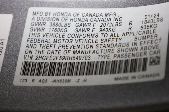 Thumbnail: 2024 Honda Civic - 19