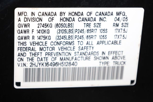 Thumbnail: 2006 Honda Ridgeline - 18