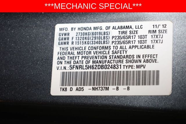 Thumbnail: 2013 Honda Odyssey - 34