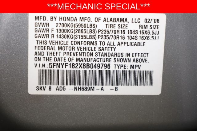 Thumbnail: 2008 Honda Pilot - 18