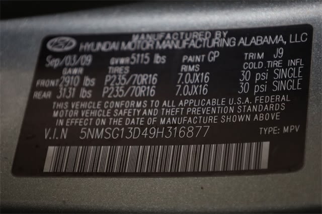 Thumbnail: 2009 Hyundai Santa Fe - 18