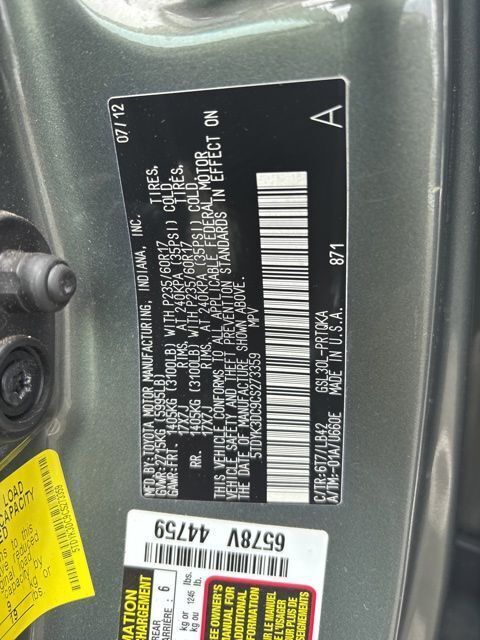 Thumbnail: 2012 Toyota Sienna - 11