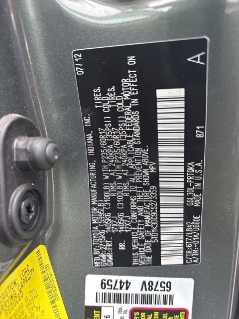 Thumbnail: 2012 Toyota Sienna - 9