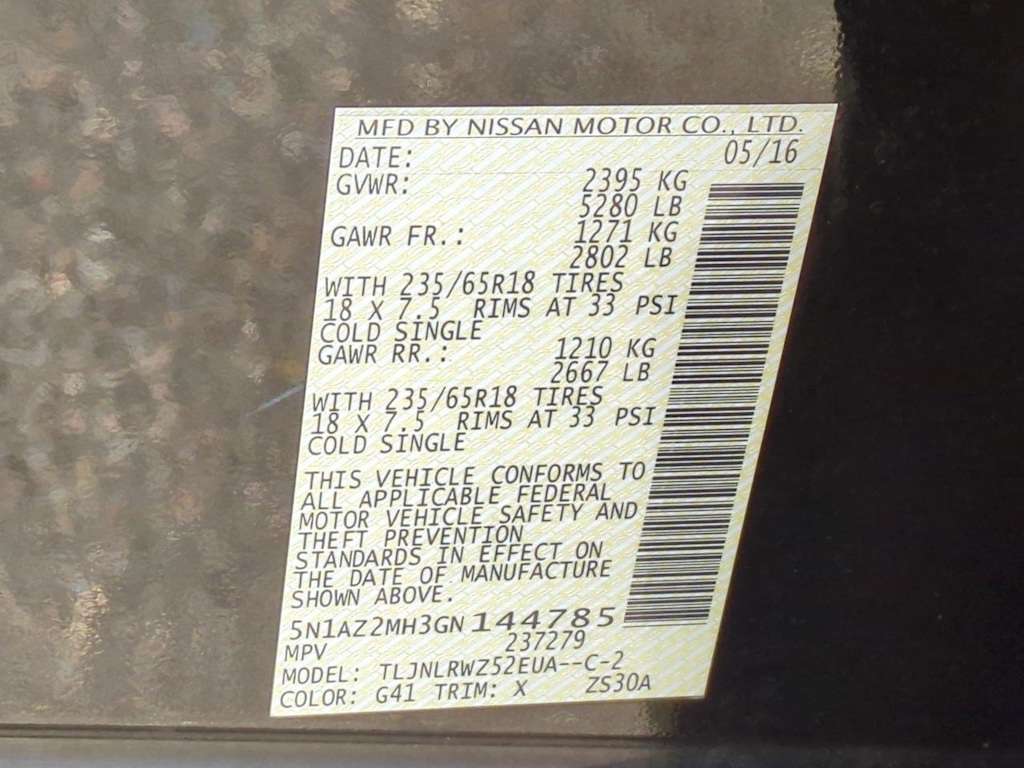 2016 Nissan Murano SL 36