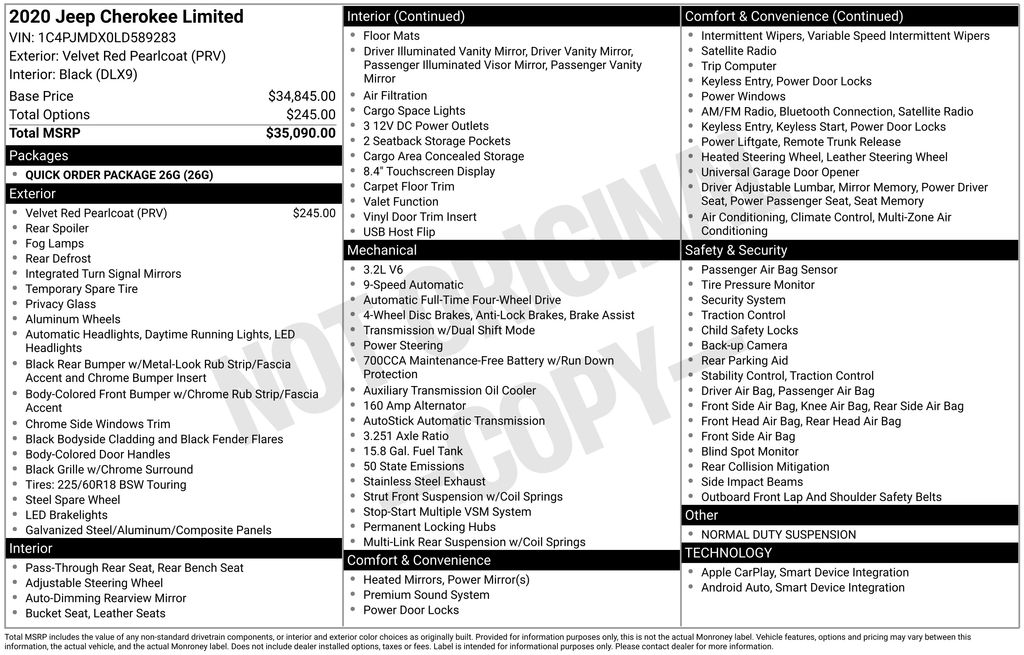 Thumbnail: 2020 Jeep Cherokee - 19