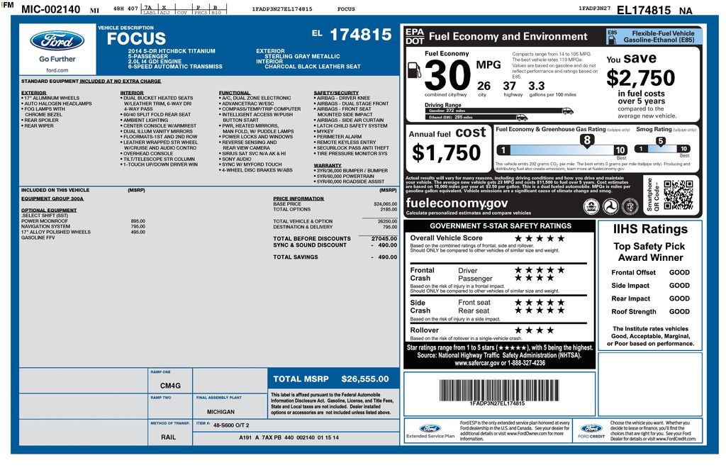 Thumbnail: 2014 Ford Focus - 19