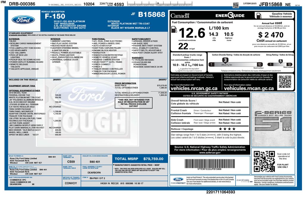 2018 Ford F-150 Platinum 17