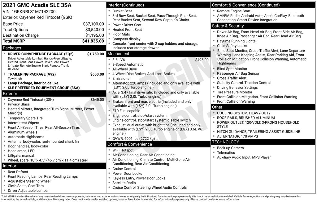 Thumbnail: 2021 GMC Acadia - 18