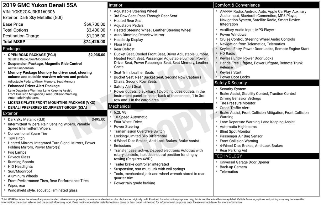 Thumbnail: 2019 GMC Yukon - 18