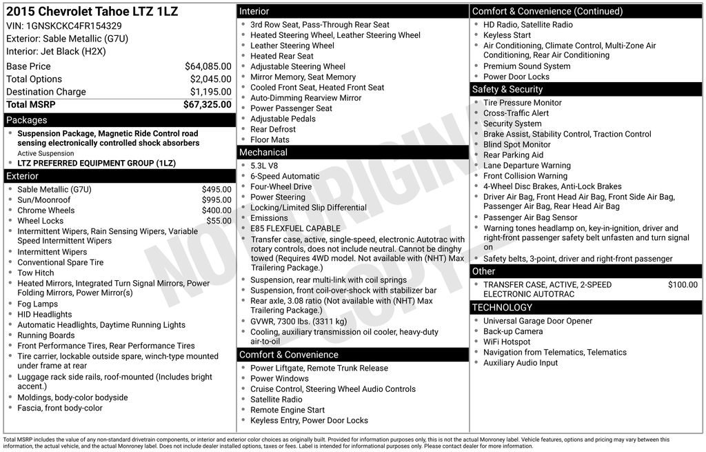 Thumbnail: 2015 Chevrolet Tahoe - 19