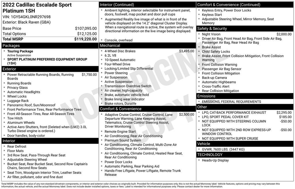 Thumbnail: 2022 Cadillac Escalade - 19