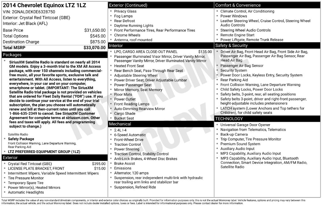 Thumbnail: 2014 Chevrolet Equinox - 18