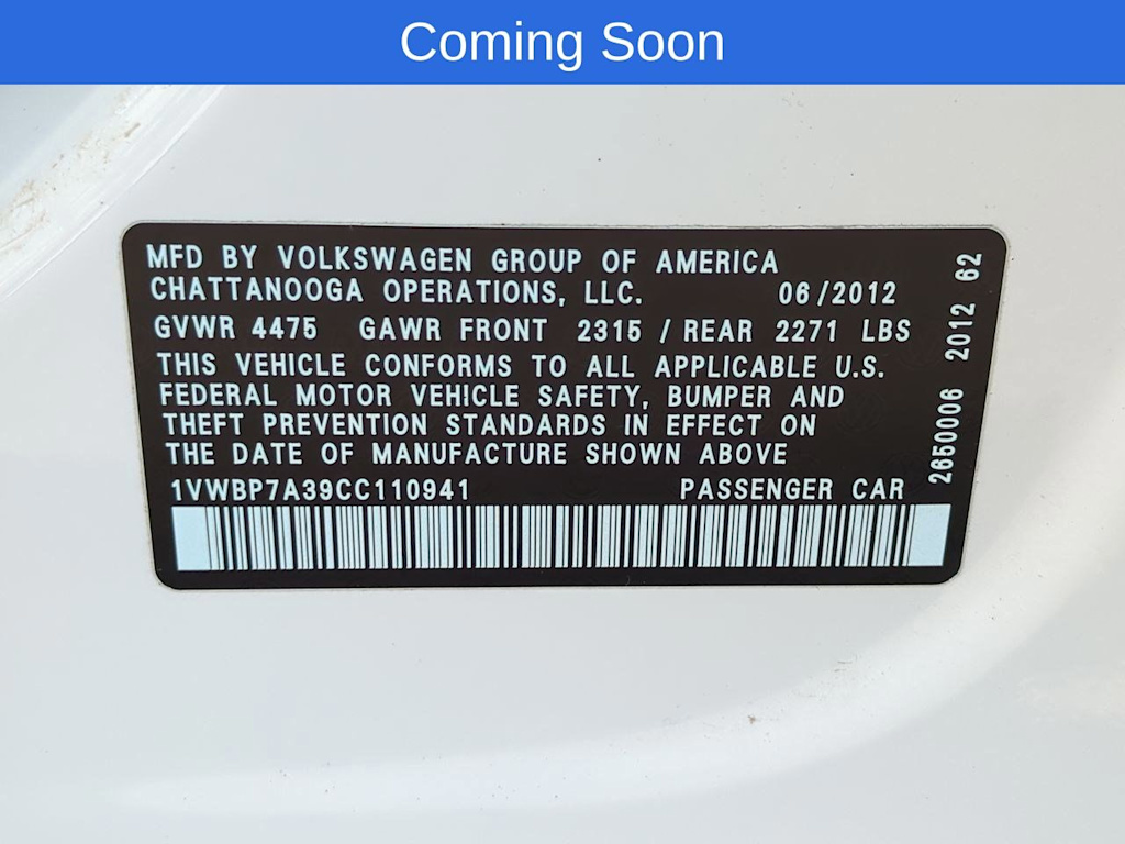 Thumbnail: 2012 Volkswagen Passat - 19