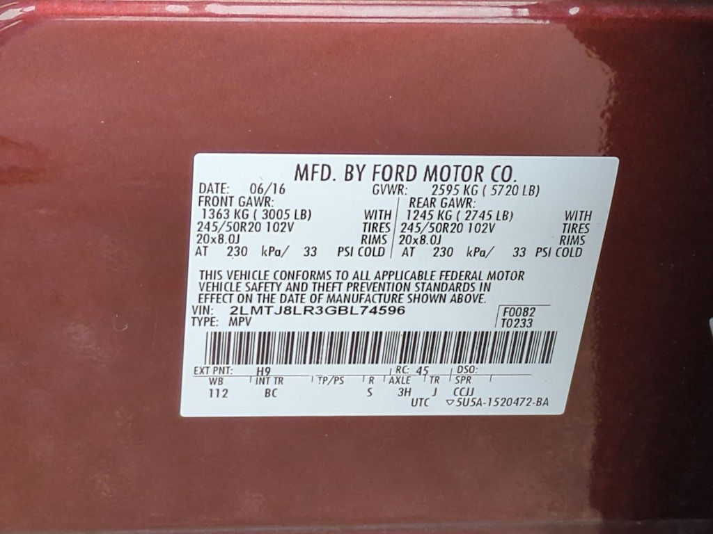 Thumbnail: 2016 Lincoln MKX - 19