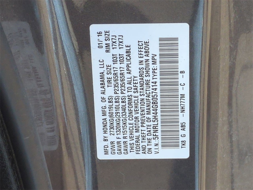 Thumbnail: 2016 Honda Odyssey - 18