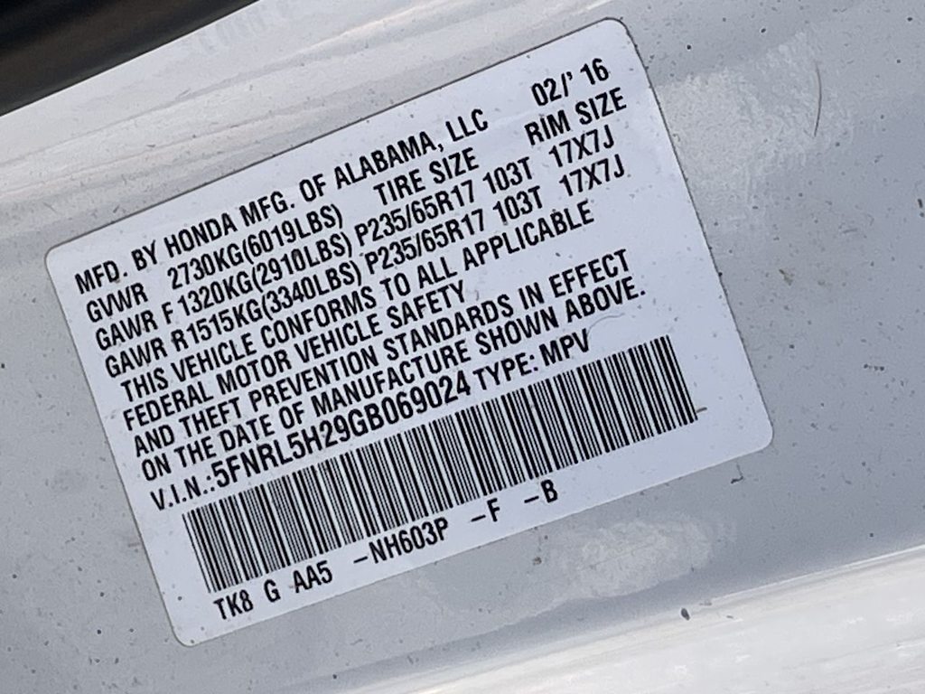 Thumbnail: 2016 Honda Odyssey - 15