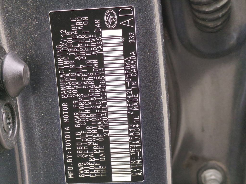 2012 Toyota Matrix Base 17