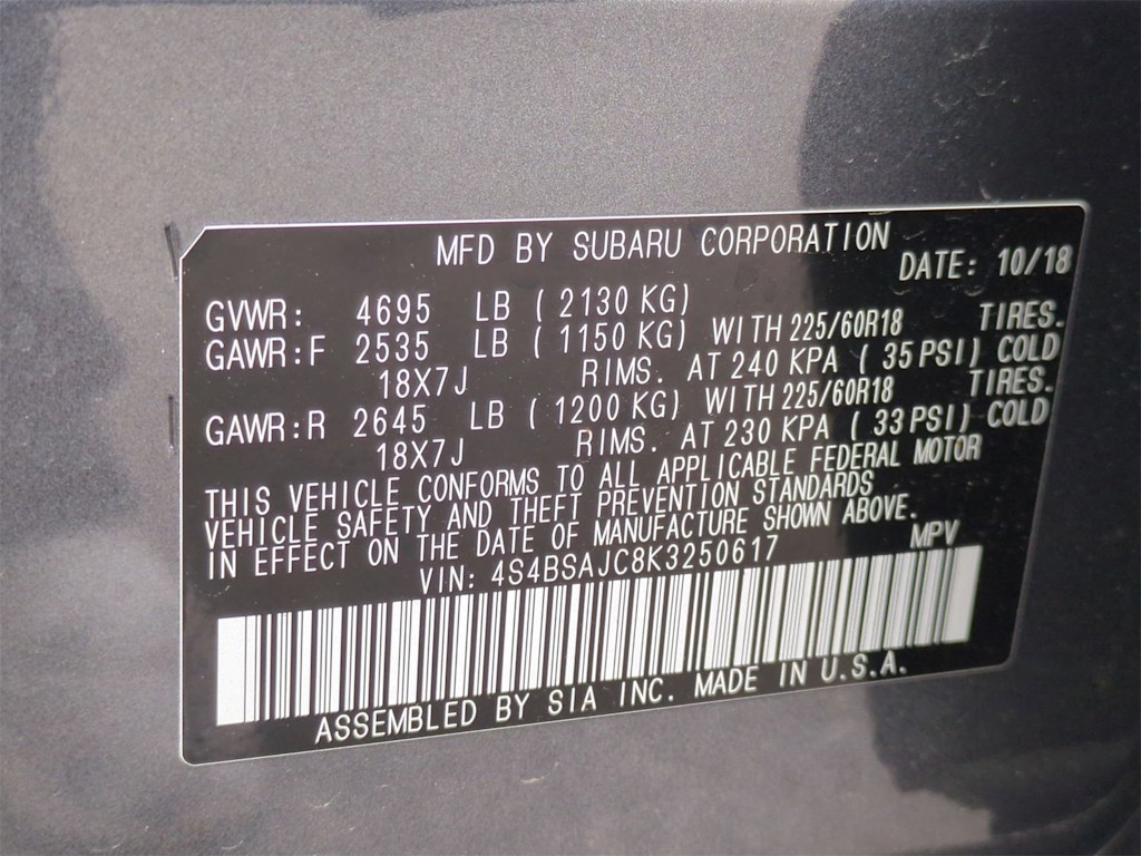 2019 Subaru Outback Limited 18