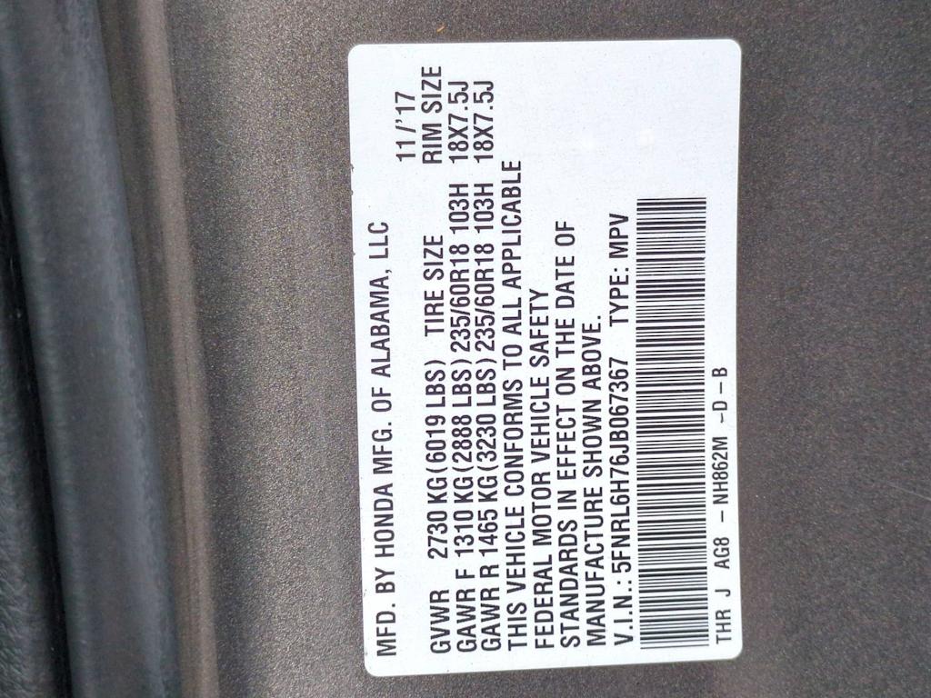 Thumbnail: 2018 Honda Odyssey - 18