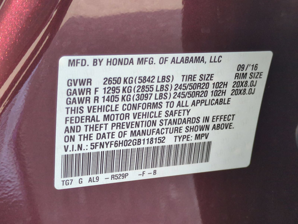 Thumbnail: 2016 Honda Pilot - 18