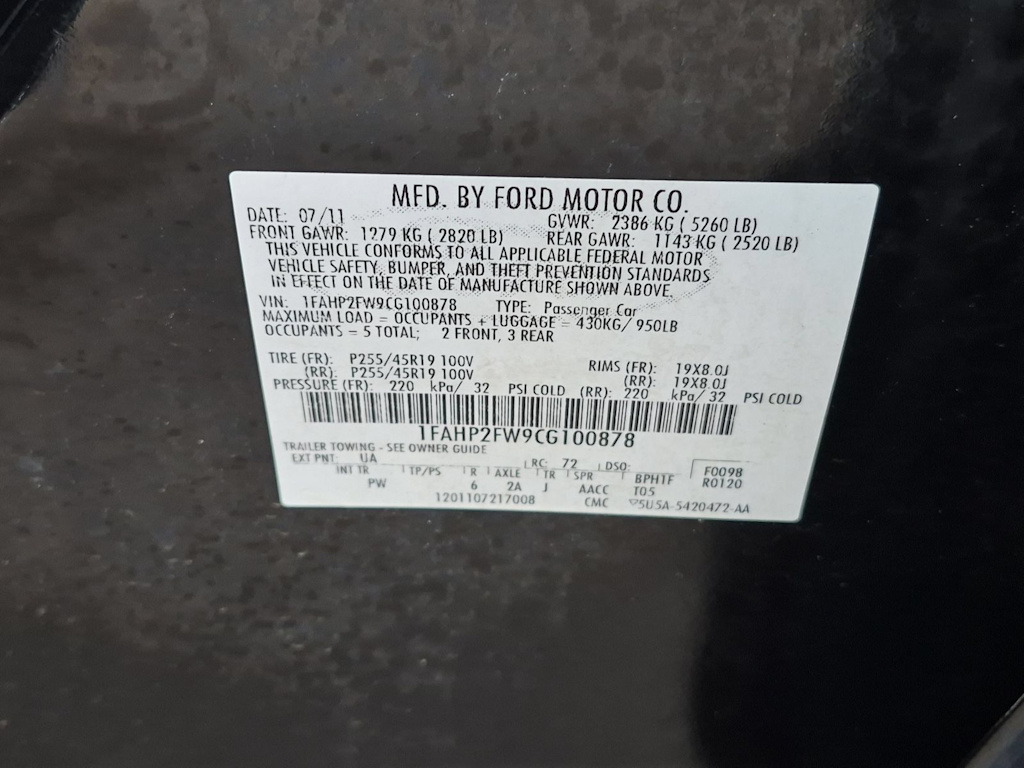 Thumbnail: 2012 Ford Taurus - 16