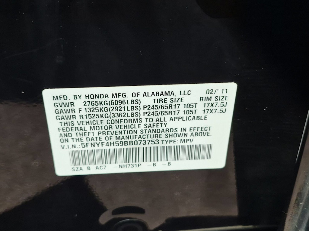Thumbnail: 2011 Honda Pilot - 17