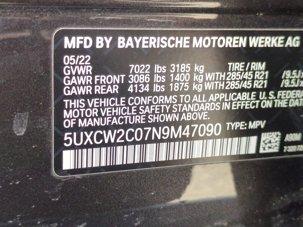 2022 BMW X7 xDrive40i 19