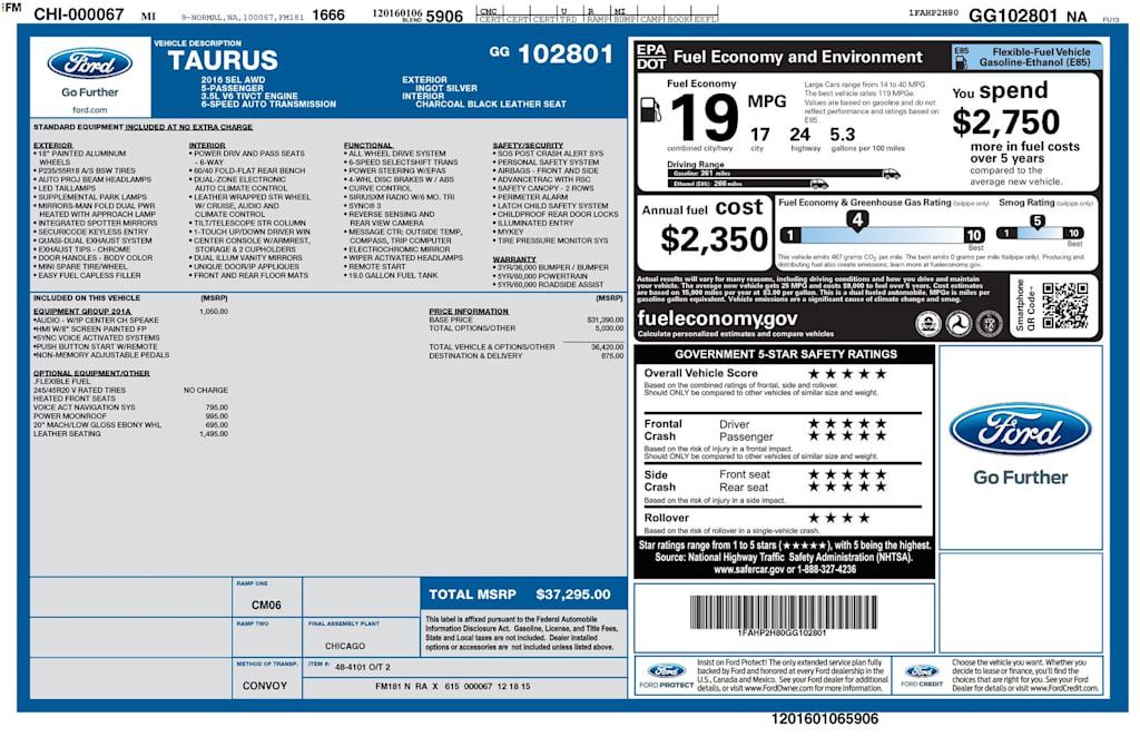 Thumbnail: 2016 Ford Taurus - 16