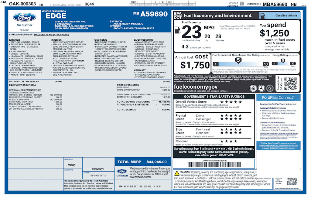 Thumbnail: 2021 Ford Edge - 15
