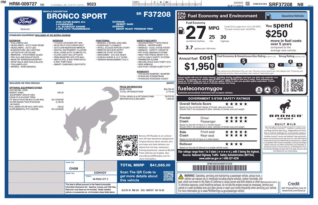 Thumbnail: 2025 Ford Bronco Sport - 14