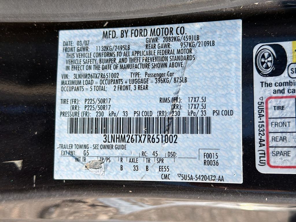 Thumbnail: 2007 Lincoln MKZ - 18