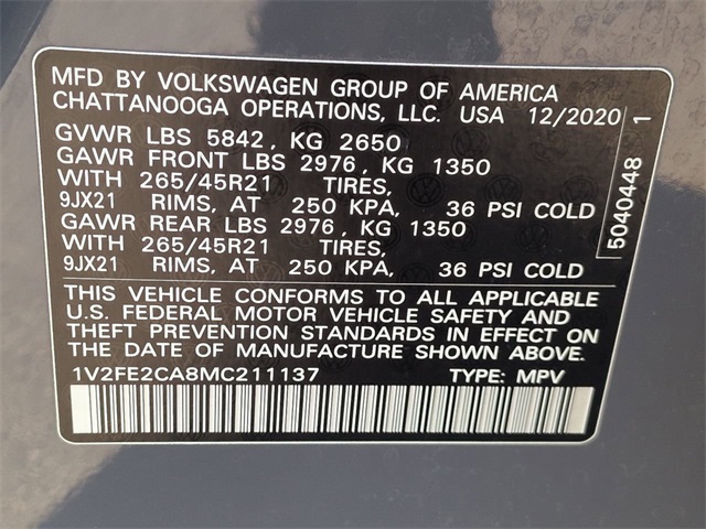 Thumbnail: 2021 Volkswagen Atlas - 20