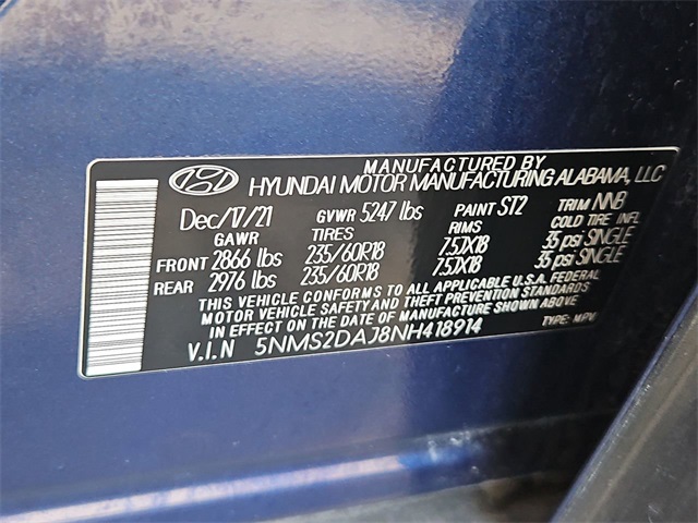 2022 Hyundai Santa Fe SEL 20