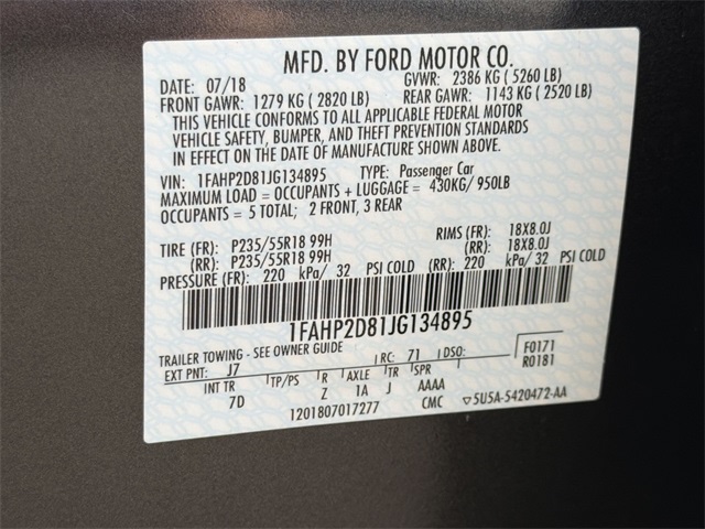 Thumbnail: 2018 Ford Taurus - 17