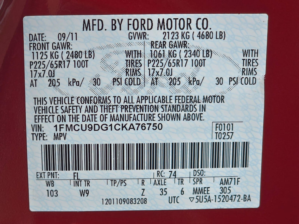 Thumbnail: 2012 Ford Escape - 17