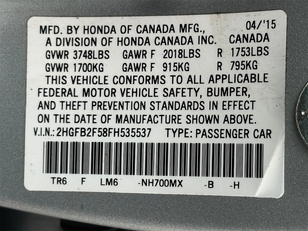 Thumbnail: 2015 Honda Civic - 19