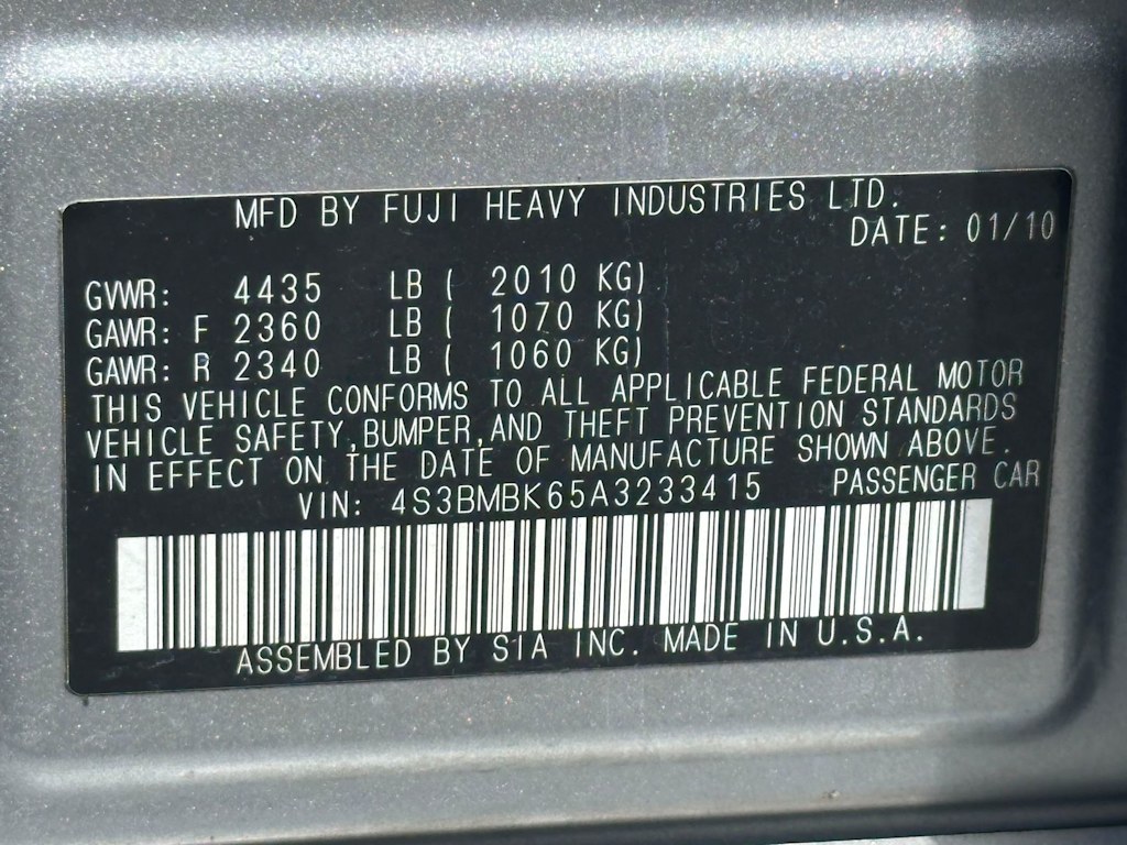 Thumbnail: 2010 Subaru Legacy - 20