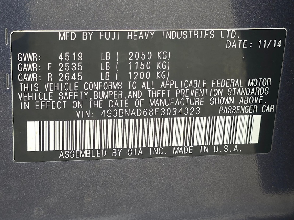 Thumbnail: 2015 Subaru Legacy - 20