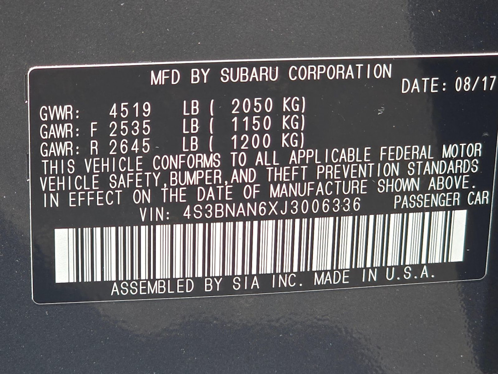 Thumbnail: 2018 Subaru Legacy - 18