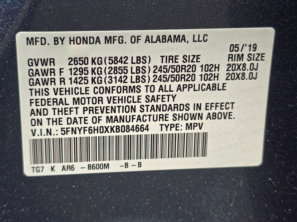 Thumbnail: 2019 Honda Pilot - 20