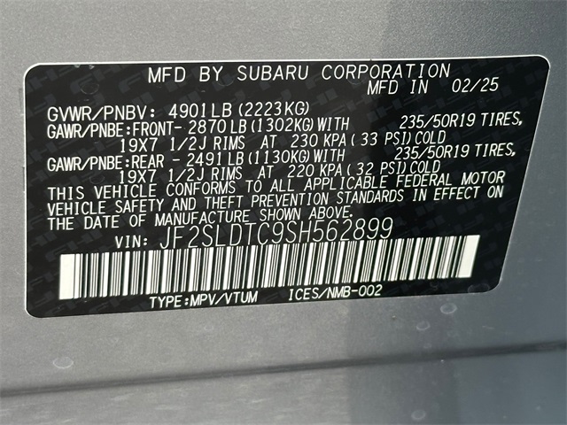 2025 Subaru Forester Touring 19