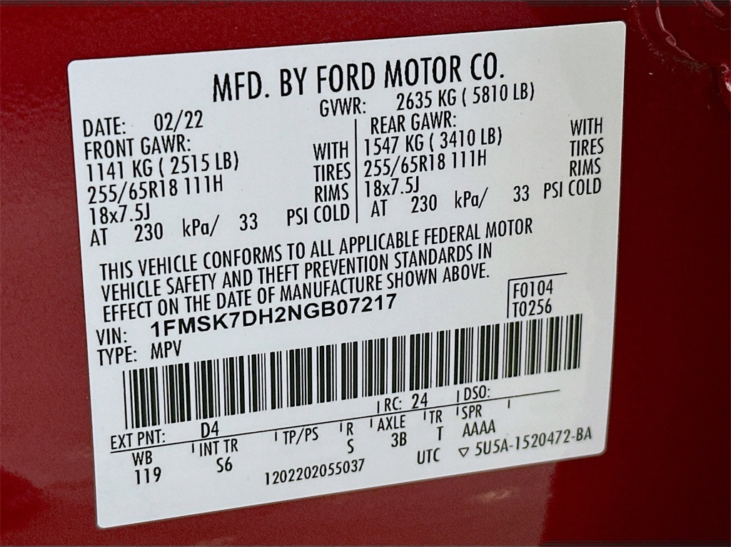 2022 Ford Explorer XLT 20