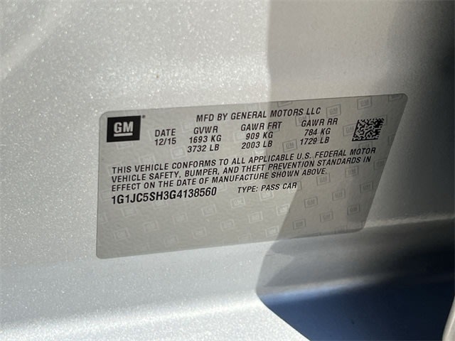 Thumbnail: 2016 Chevrolet Sonic - 17